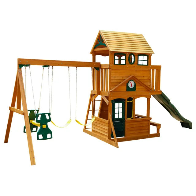 Kidkraft ashberry deals wooden swing set