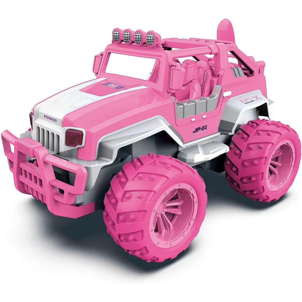 Sam Toys Remote Control 1:12 Pink Monster Truck , with Rechargeable Battery