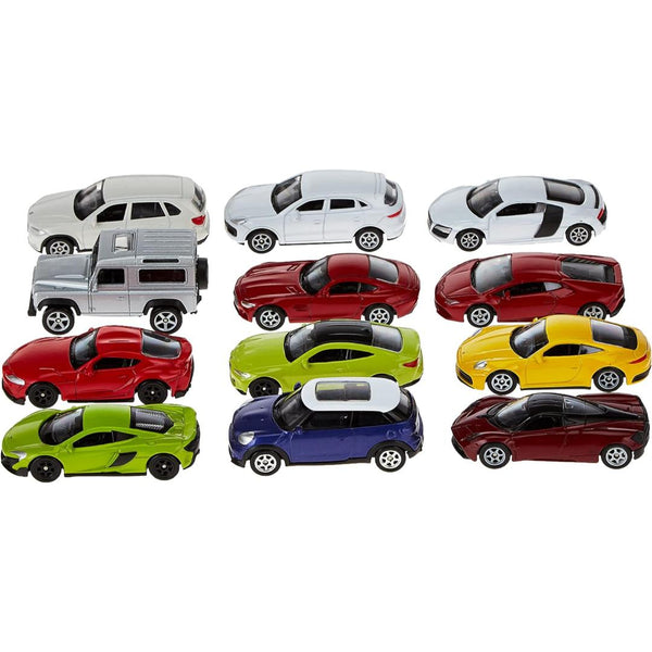 Welly - 3" Dicast Metal Scale Model Car 12-Piece Set