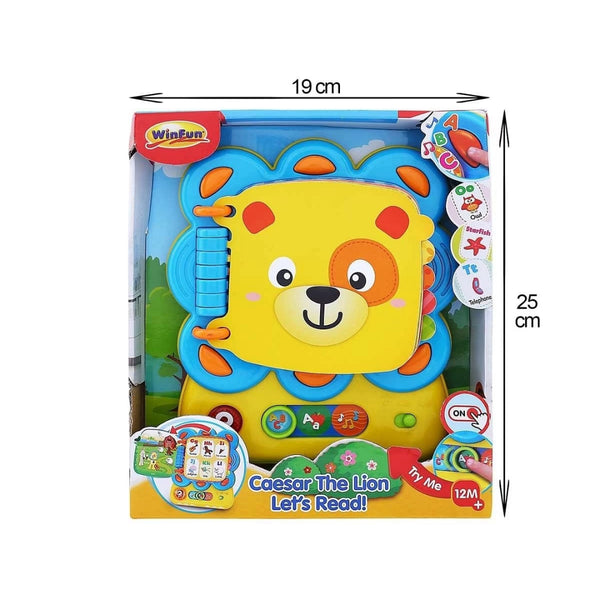Winfun Caesar the Lion Let’S Read, Multi Color Learning Toys for Kids age 12M+