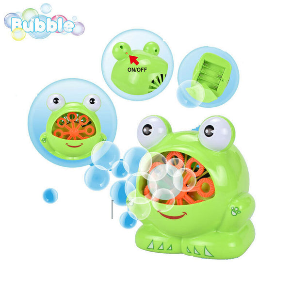 Frog Bubble Fun Soap Bubble Machine Set for Kids