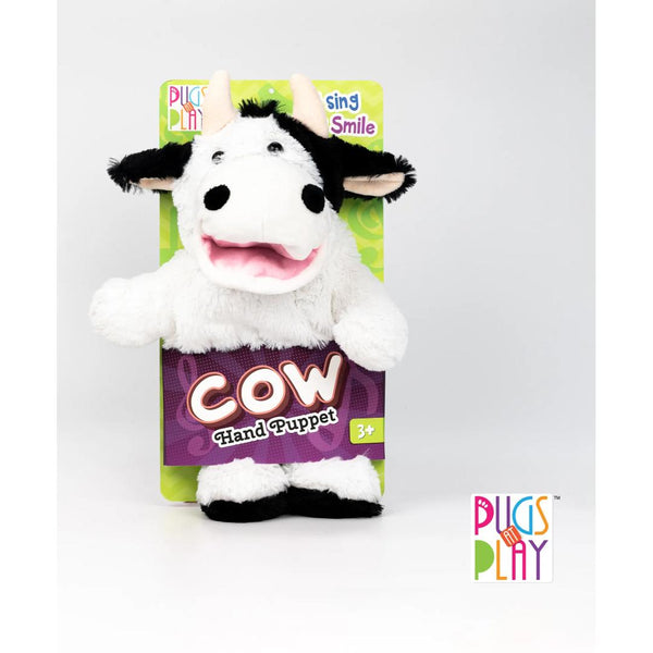 Pugs At Play The Talking Hand Puppet Cow Plush Toy