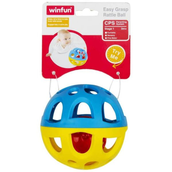 Winfun easy grasp rattle ball New Born for Kids age 3Month+