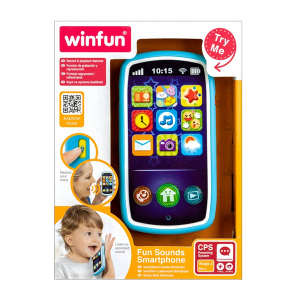 Winfun Fun Sounds Smartphone, Multi Color Early Learner Toys for Kids age 6M+