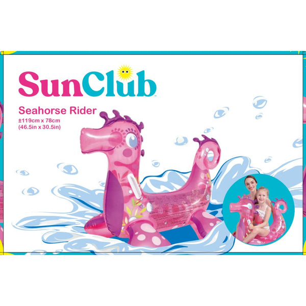 Sun club Seahorse Rider outdoor inflatable water sports pool floating swimming toys for kids