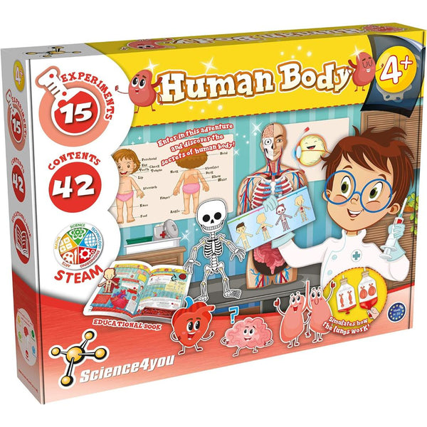 Science4you Human Body Science Set 15Activities For Kids, Discover Human Body, STEM Science Kit