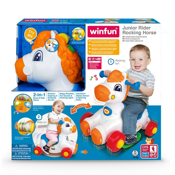 Winfun Multi-Color Jr. Rocking Horse -Recommended for Ages 12 - 36 Months