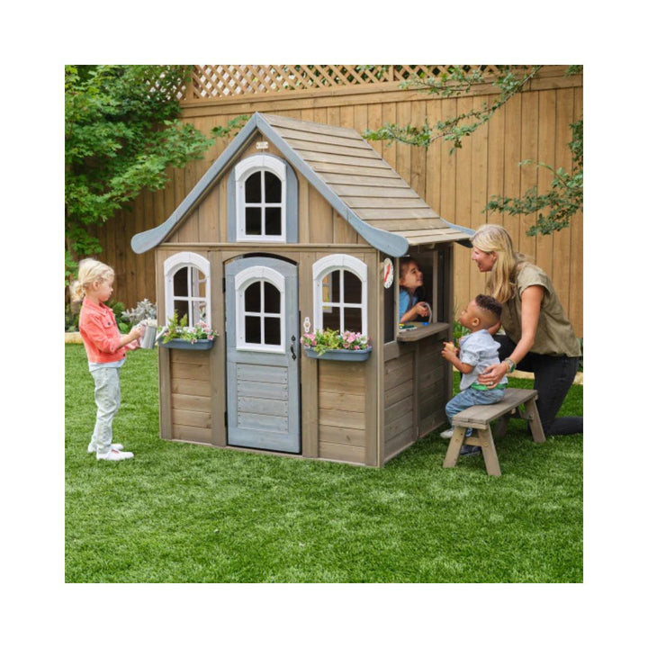 Childrens Playhouse Kidkraft Forestview Wooden Playhouse Swing