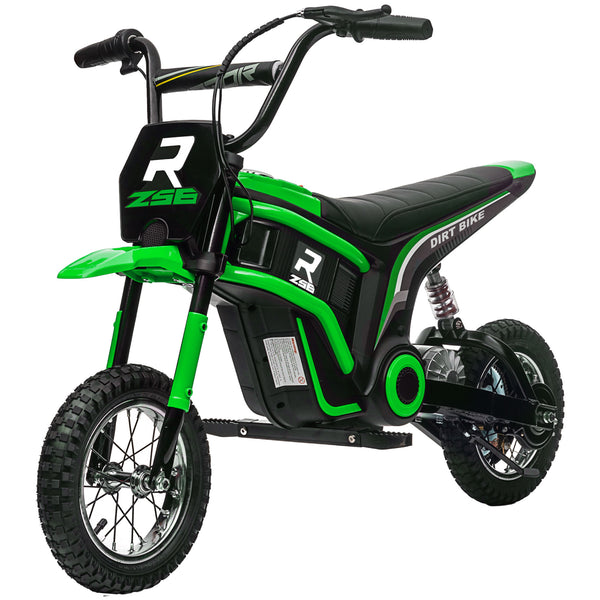 Rev Up the Excitement: Aosom 24V 350W Electric Dirt Bike - Reach speeds of Up to 15 MPH with Twist Grip Throttle!