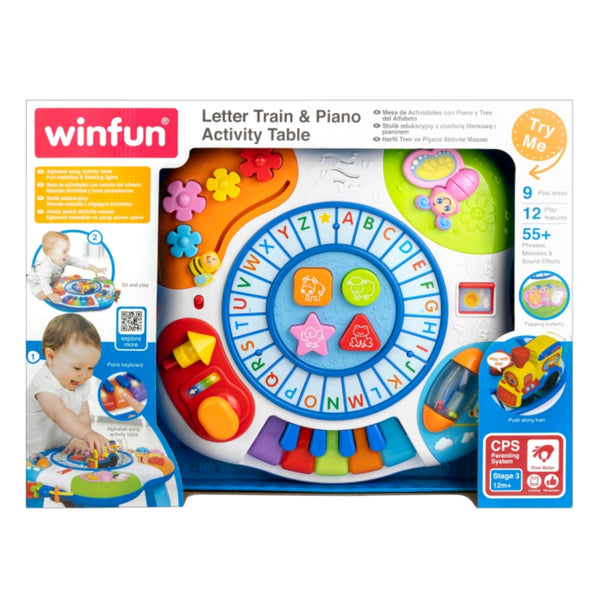 Winfun - Letter Train Piano Table Baby Gear for Kids age 12M+