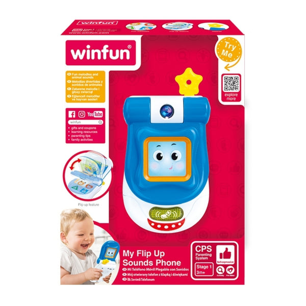 Winfun My Flip up Sounds Phone - Blue Learning Toys for Kids