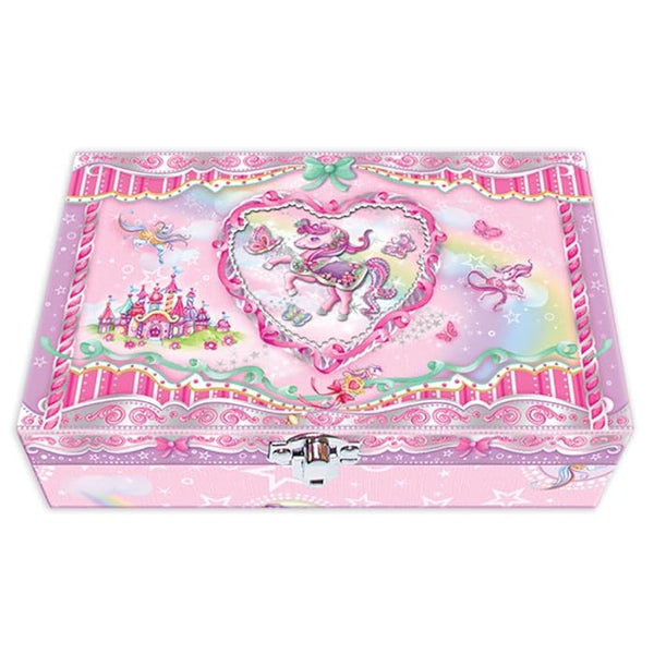 Pecoware  One Tier Trinket Box with Accessories & Lock, Horse