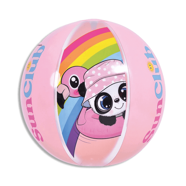 Sun Club Panda Inflatable PVC Beach Balls for Kids, Pink and Green 40cm - jilong