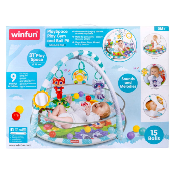 Winfun Play Space Play Gym/Ball Pit - Multi Color - Newborn and up