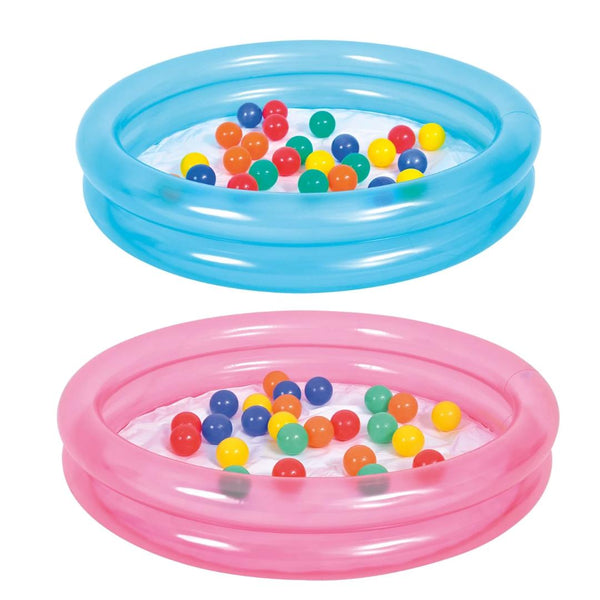 Sun Club Inflatable 2-ring Pool for Children with Balls