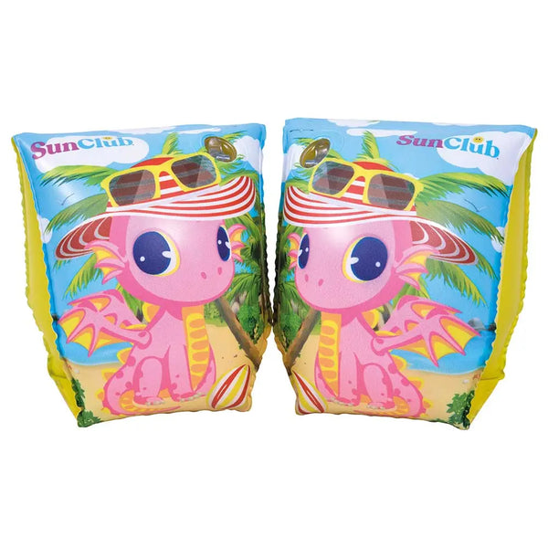 Sun Club Inflatable Pink Dragon Swimming Arm Floats - jilong