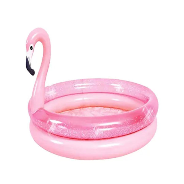 Sun Club Glitter Flamingo 2-Ring inflatable Pool -Jilong