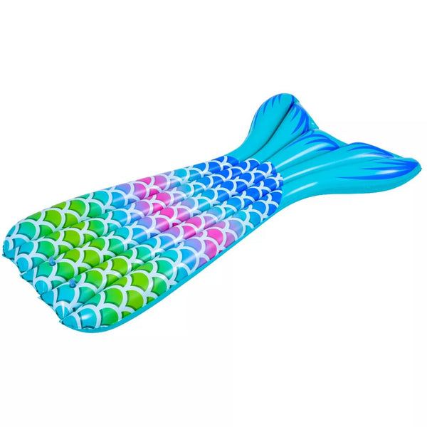 Sun Club Mermaid Tail Inflatable Swimming Pool Float , Blue and Green  - jilong