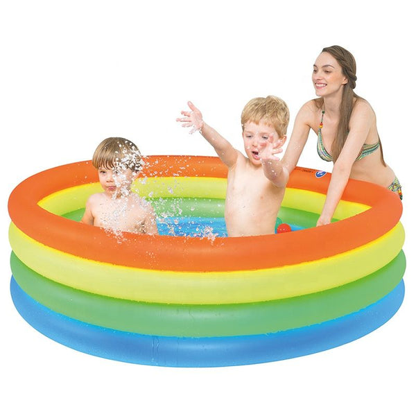 Sun Club Circular Inflatable Pool 4-Ring Neon Fashion Pool