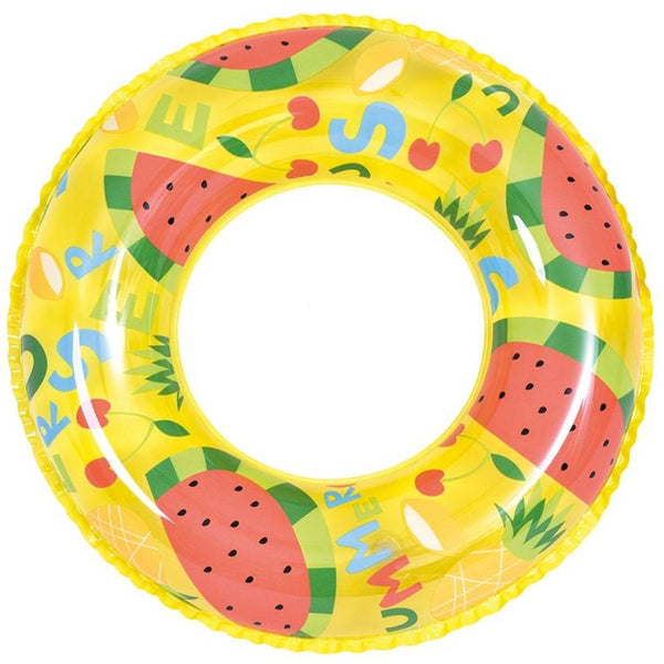 Sun Club Inflatable Swim Ring Floating Swimming Toys For Kids - 60 Cm - Multi Color