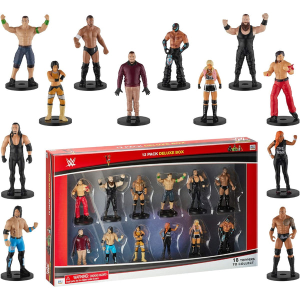 WWE Superstar Pencil Toppers, Set of 12  – Bray Wyatt, Undertaker, Becky Lynch, Braun Strowman and More