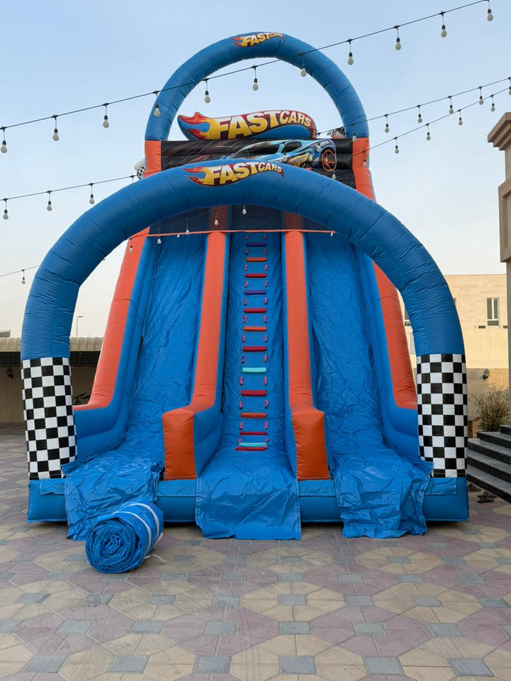 Inflatable Racing Slide Commercial Inflatable Racing Slide for Kids – Extra-Large Car Theme, D ...