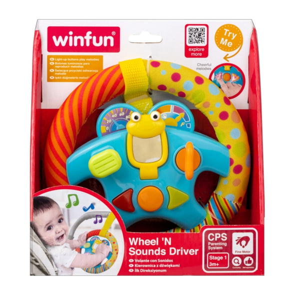 Winfun Wheel N Sounds Driver Toy For 3 Months And Up