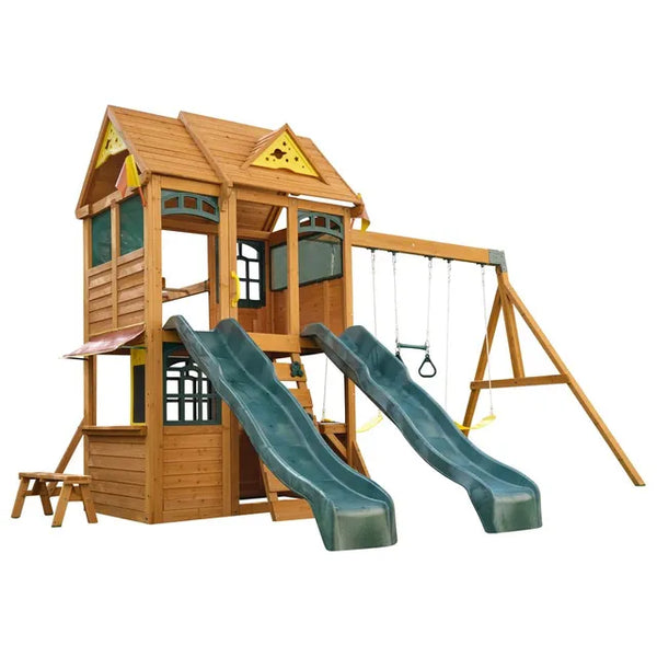 Kidkraft - Overland Heights Wooden Swing Set
