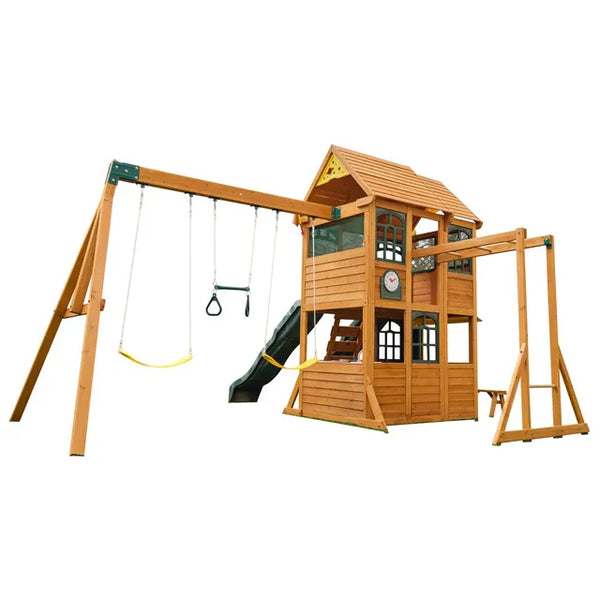Kidkraft ashberry 2024 wooden swing set