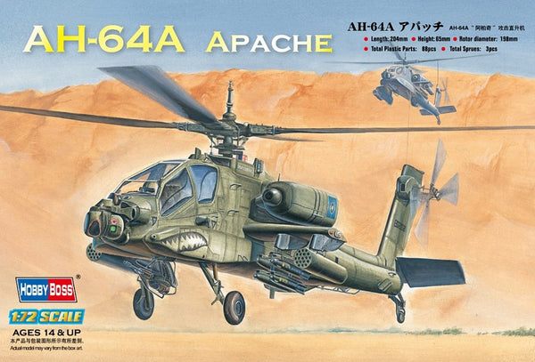 1/72 87218 HOBBY BOSS AH-64A APACHE ATTACK HELICOPTER