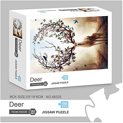 1000 Pieces Jigsaw Paper Puzzles, Home Wall Decor - Deer