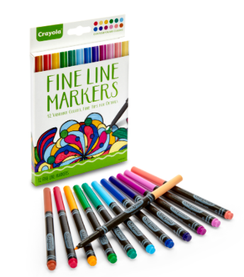 12 FINE LINE MARKERS