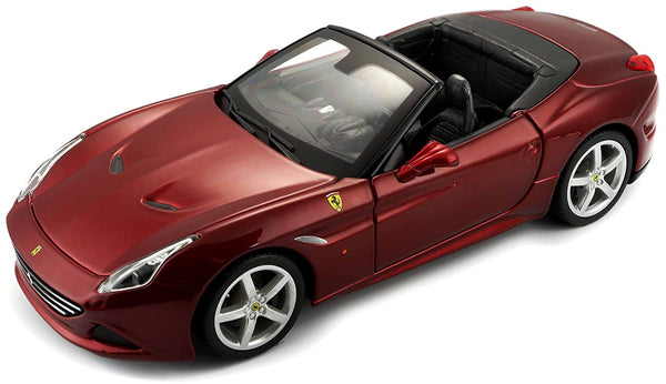 Bburago  Ferrari Race and Play California T Open top Diecast Car - Maroon