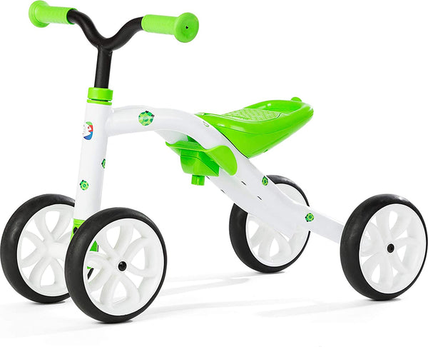 Chillafish Quadie 4-Wheeled Grow With Me Ride-On Bike with Traillie - Lime