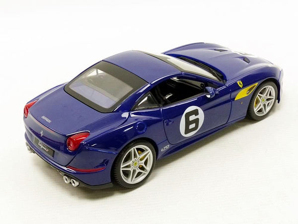 Bburago Ferrari California T 'The Sunoco' Diecast Model 1: 18 Car - Blue