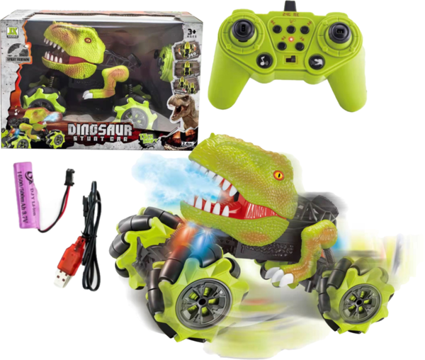 Remote Control Dinosaur Car, RC T-Rex 11 Inch Powerful Drift Truck Toy for, Flash Roar Spray