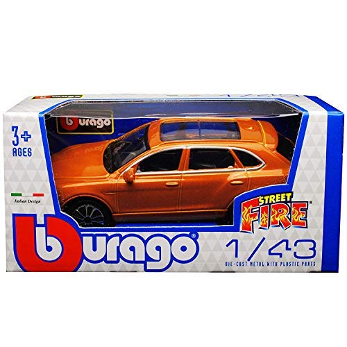 Bburago Die Cast Street Fire Bentley Bentayga Car 1:43 Scale Assorted Pack of 1  - Orange