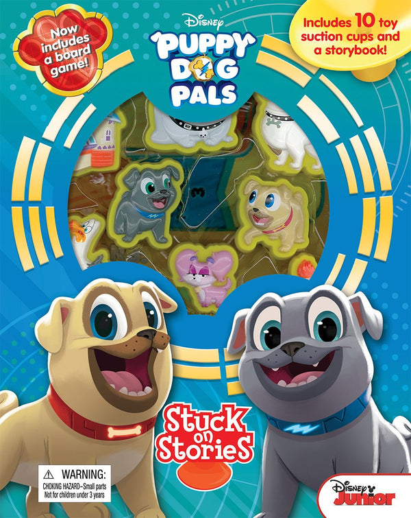 Phidal Disney's Jr. Puppy Dog Pals Activity Book Stuck on Stories - Multicolour