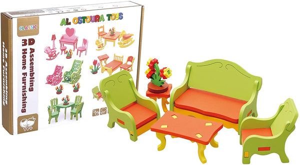 3D Assembling Home Furnishing Educational Wooden Toy