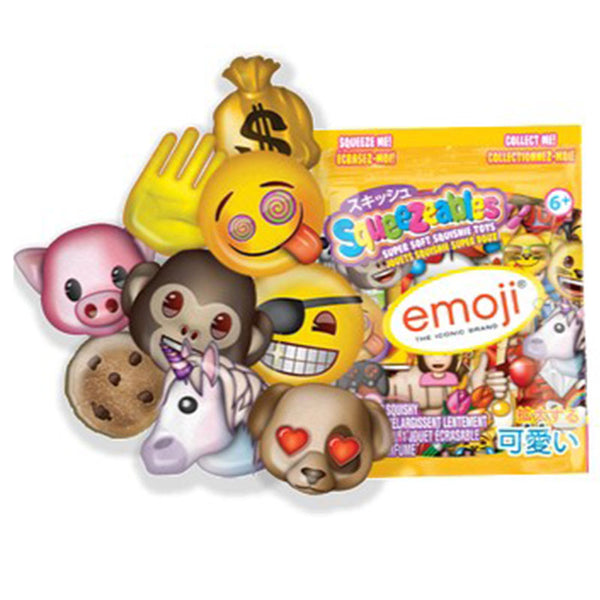 Yoyo lipgloss Emoji Plush Squeezables Pack of 1 - (Assorted Colors and Designs)