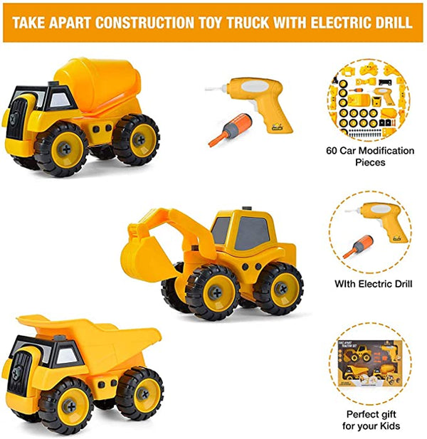 Build Me Up Blocks Construction Truck Yellow - 127 Pieces