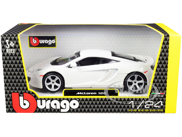 Bburago Die Cast Plus Mclaren MP4-12CV Car 1:24 Scale Assorted Pack of 1  - Metallic White