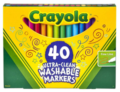40 ct. Ultra-Clean Washable Assorted, Fine Line, ColorMax Markers