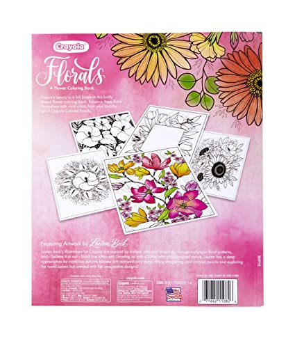 40-Page Coloring Book, Colors in Bloom