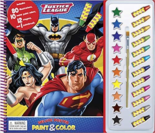 Phidal DC Justice League Deluxe Poster Paint and Color - English
