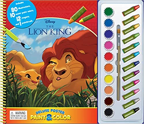 Phidal Disney The Lion King Deluxe Poster Paint and Color - English