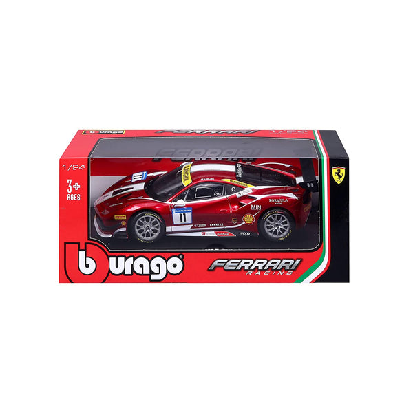 Bburago 1:24 Ferrari 488 Challenge Diecast Model Car - Red