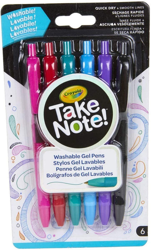 6 ct. Take Note! Washable Gel Pens