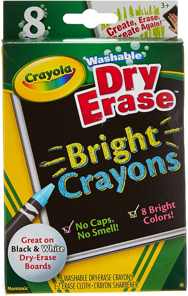 8 ct. Dry-Erase Crayons, Bright's, Large Size