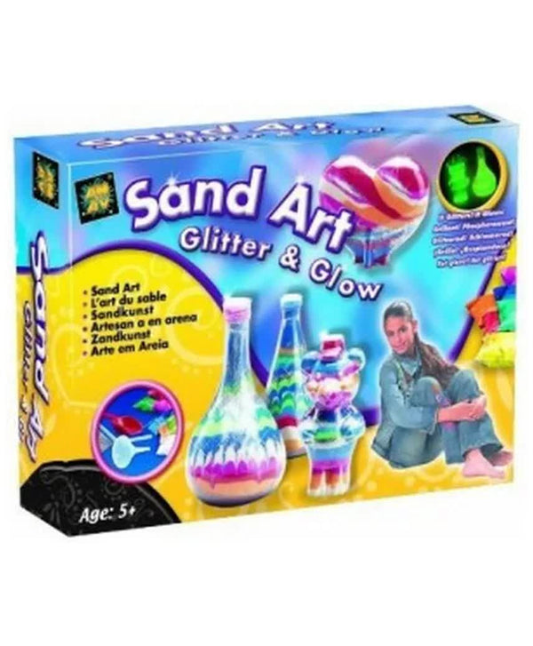 Amav Arts Activity Sand Art Glitter and Glow Kit - Multicolour